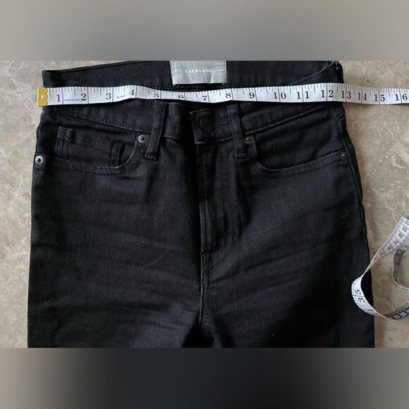 EVERLANE High Rise Skinny Jeans Black 25 - Picture 7 of 12